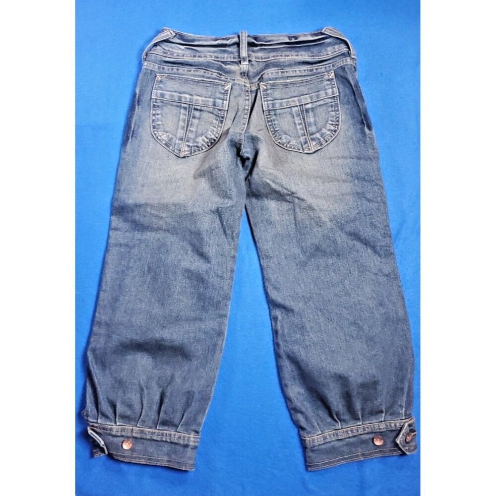 Vintage GLO Jeans Size 3 Juniors Capri Classic Quality Denim Cuffed Retro - Picture 8 of 16